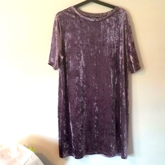 George Tops - Crushed velvet T-shirt dress